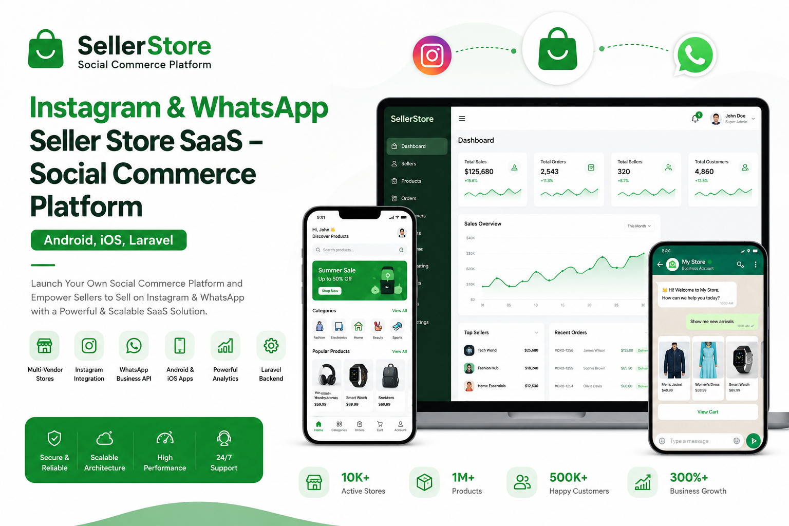 Instagram & WhatsApp Seller Store SaaS